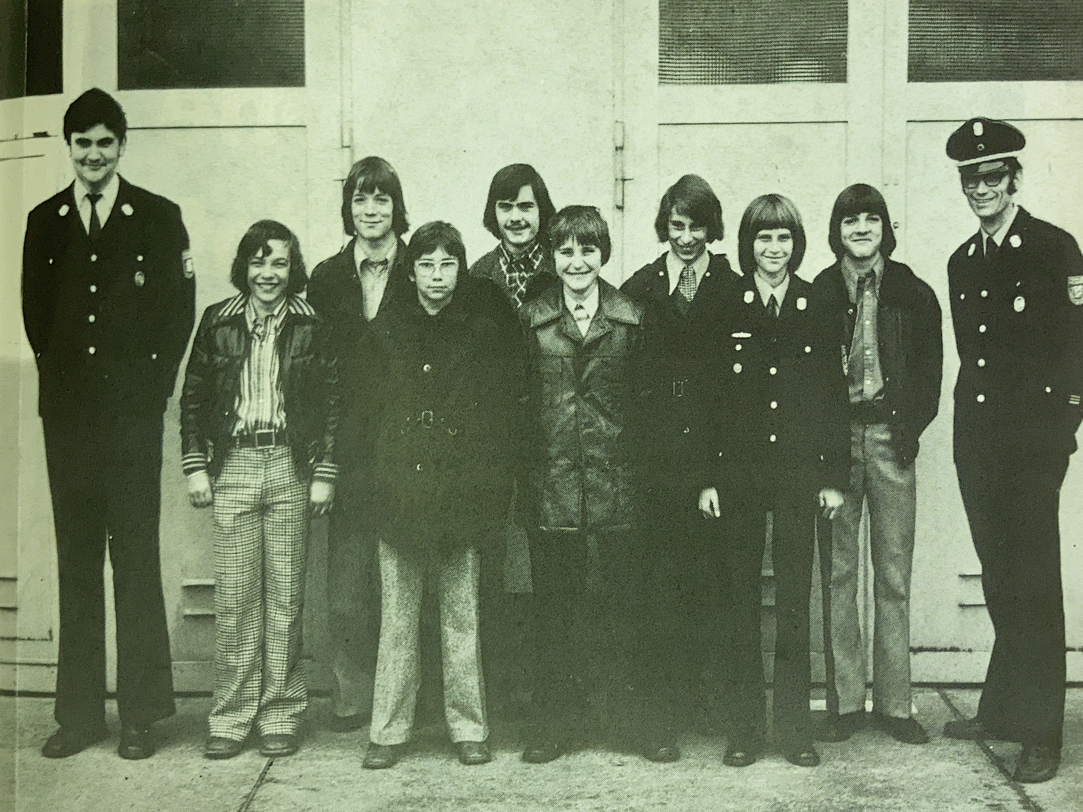 Erste Gruppe der Jugendfeuerwehr 1975